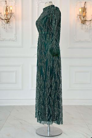 Lidya Tesettür Abiye Zümrüt AMİ2100