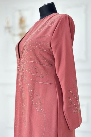 Ceren Tesettür Abiye Gül Kurusu AMİ2150