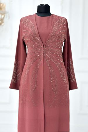 Ceren Tesettür Abiye Gül Kurusu AMİ2150