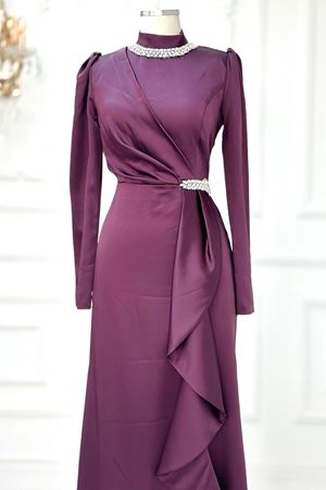 Demre Tesettür Abiye Mürdüm AMİ2105