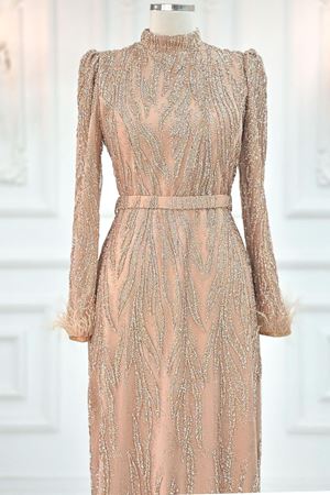 Lidya Tesettür Abiye Gold AMİ2100