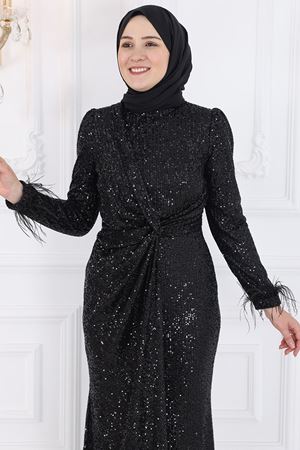 İkbal Abiye Siyah AMİ1087