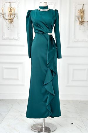 Demre Tesettür Abiye Zümrüt AMİ2105