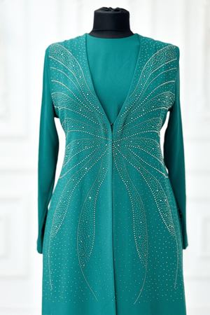 Ceren Tesettür Abiye Zümrüt AMİ2150