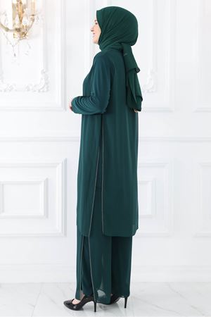 Ayça Abiye Takım Zümrüt AMİ1076