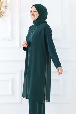 Ayça Abiye Takım Zümrüt AMİ1076