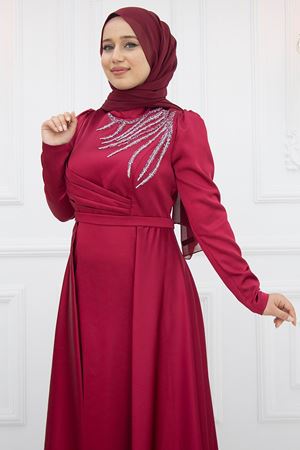 Berceste Abiye Kırmızı AMİ1074