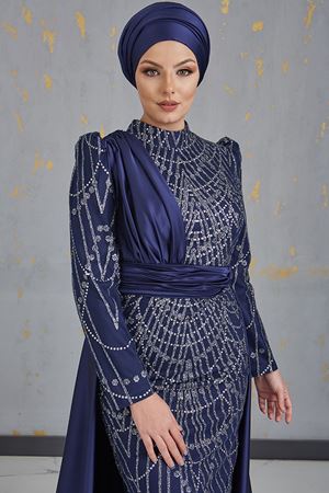 Buğlem Abiye Lacivert PİE1554