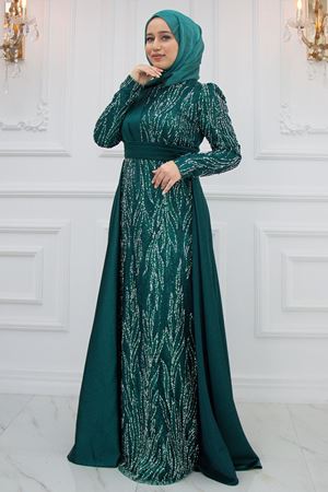 Bürde Abiye Zümrüt AMİ1075