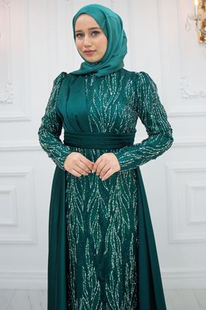 Bürde Abiye Zümrüt AMİ1075