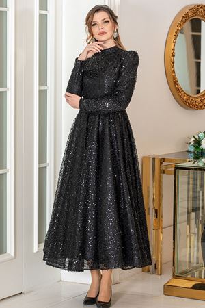 Çalıkuşu Abiye Siyah AHU9344