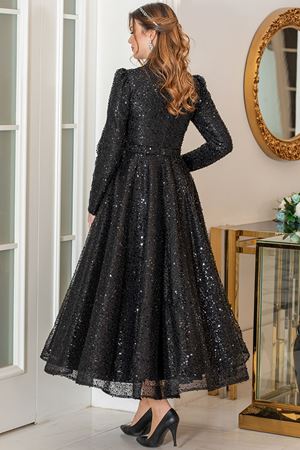 Çalıkuşu Abiye Siyah AHU9344