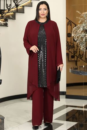 Dilan Abiye Takım Bordo FVLMD104