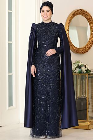 İncila Abiye Lacivert BUR6739