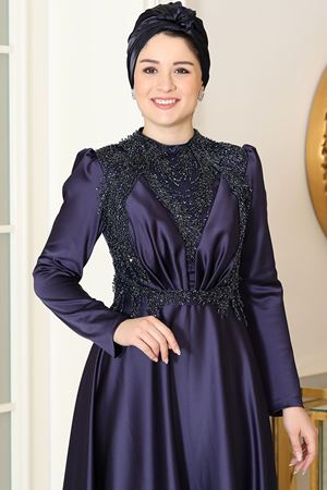 Henna Abiye Lacivert BUR6732