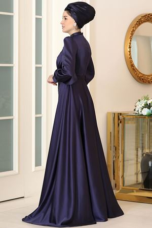 Angel Abiye Lacivert BUR6745