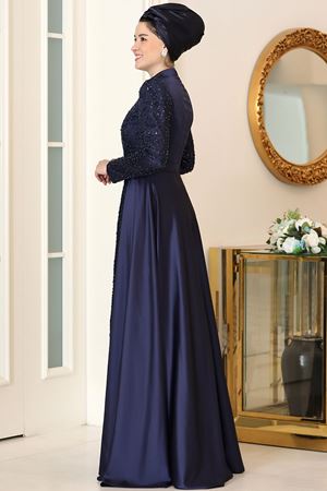 Asel Abiye Lacivert BUR6741