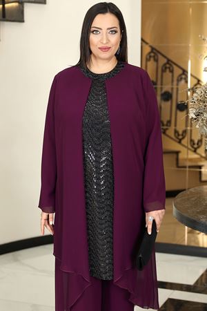 Dilan Abiye Takım Mürdüm FVLMD104