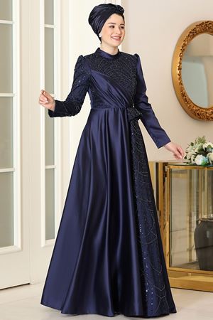 Afra Abiye Lacivert BUR6736