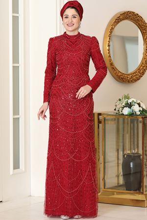 İncila Abiye Bordo BUR6739