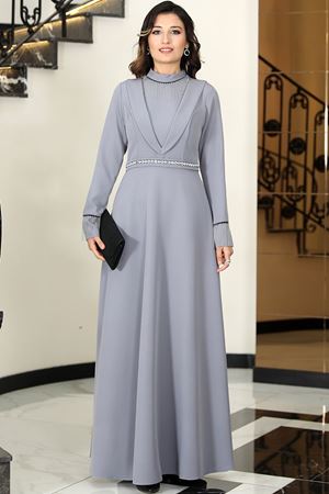 Gamze Abiye Gri ELBNMD1472