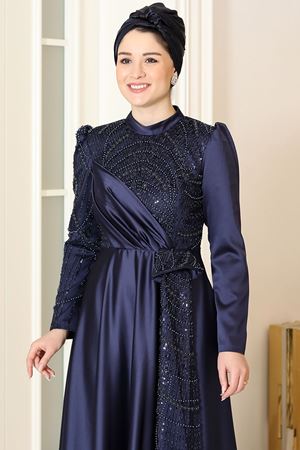 Afra Abiye Lacivert BUR6736