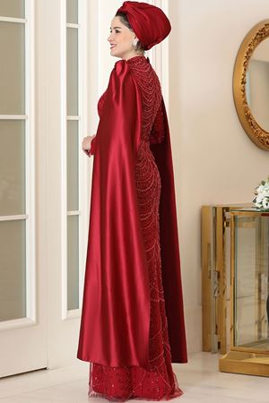 İncila Abiye Bordo BUR6739