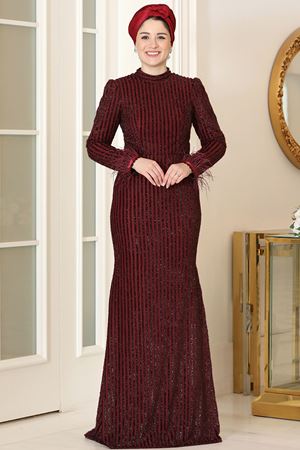 Efşan Abiye Bordo BUR6734