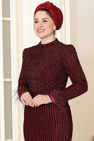 Efşan Abiye Bordo BUR6734