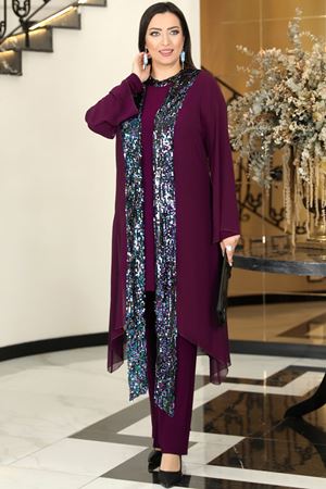 Rengin Abiye Takım Mürdüm FVLMD103