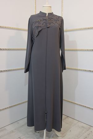 Çiçek Ferace Gri AHMD04