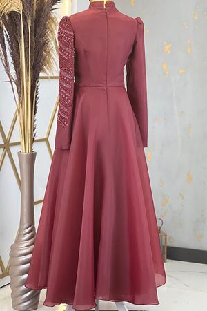 Ela Abiye Bordo PİE1549