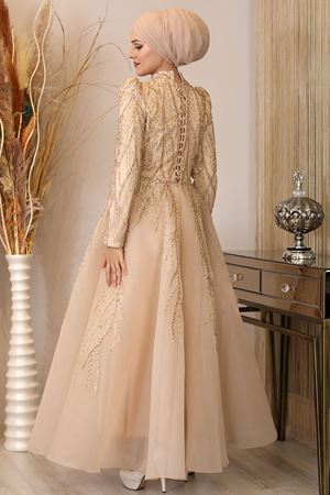 Prenses Abiye Gold PİE1545