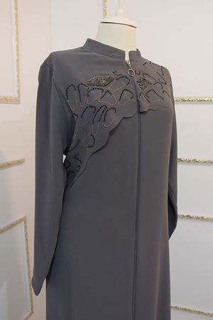 Çiçek Ferace Gri AHMD04