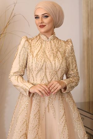 Prenses Abiye Gold PİE1545