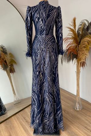 Beril Abiye Lacivert VKK1008