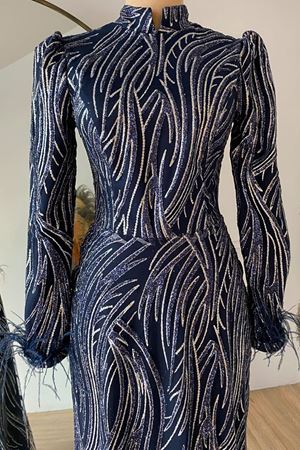 Beril Abiye Lacivert VKK1008