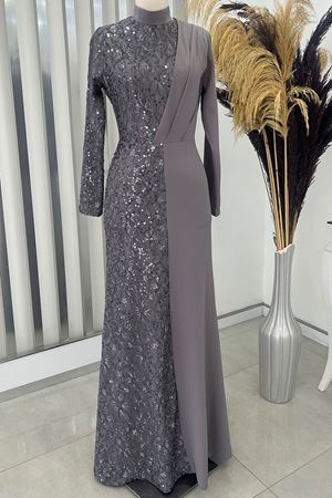 Açelya Abiye Gri PİE1531