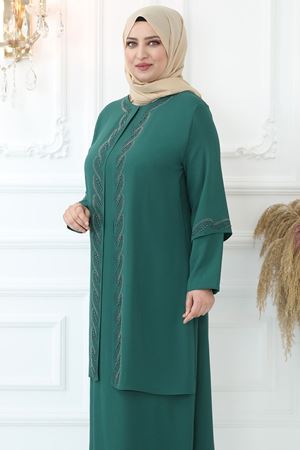 Kristal Abiye Zümrüt AMİ1040