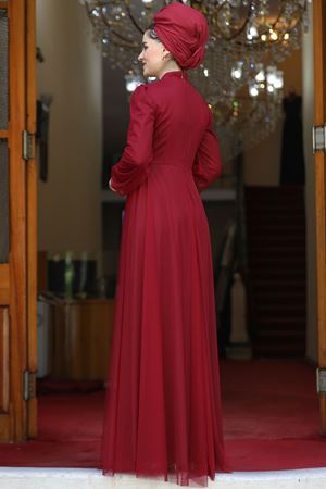 Gülnihal Abiye Bordo BUR6720