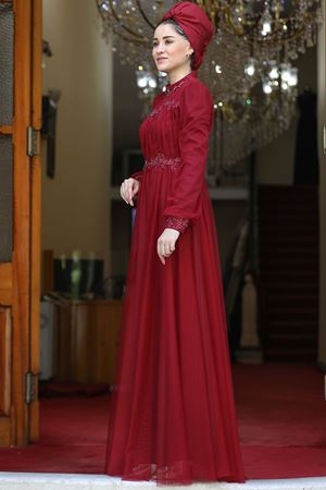 Gülnihal Abiye Bordo BUR6720