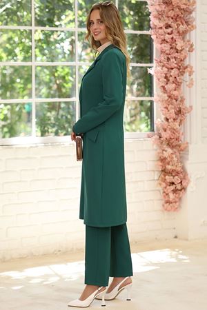 Zarif Ceket Pantolon Takım Zümrüt ELBNMD1465