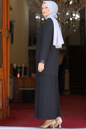 Aybike Abiye Siyah AMİ1026