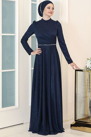 Işıl Abiye Lacivert SEF3515