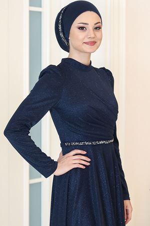 Işıl Abiye Lacivert SEF3515