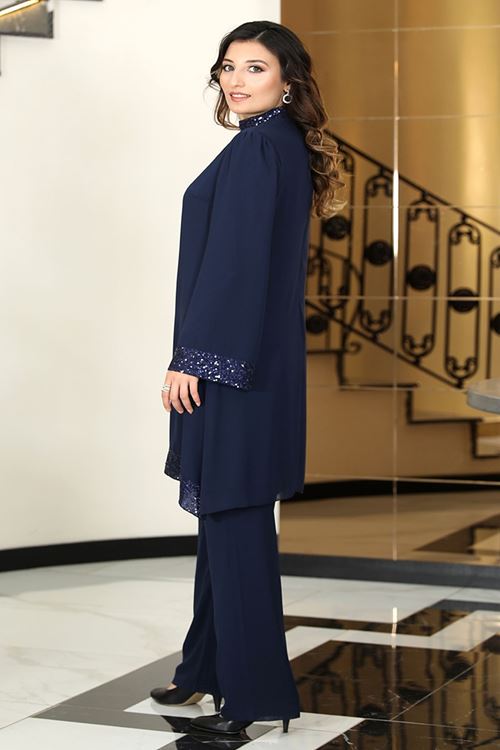 Esla Tesettür Takım Lacivert Elb20100