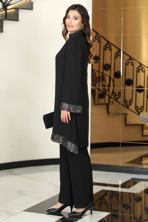 Esla Tesettür Takım Siyah Elb20100