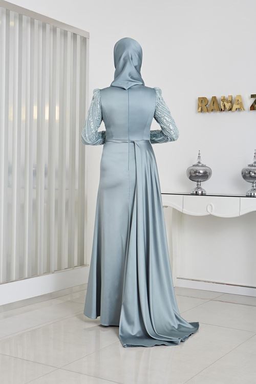 Sırma Tesettür Abiye Mint Rnz210965