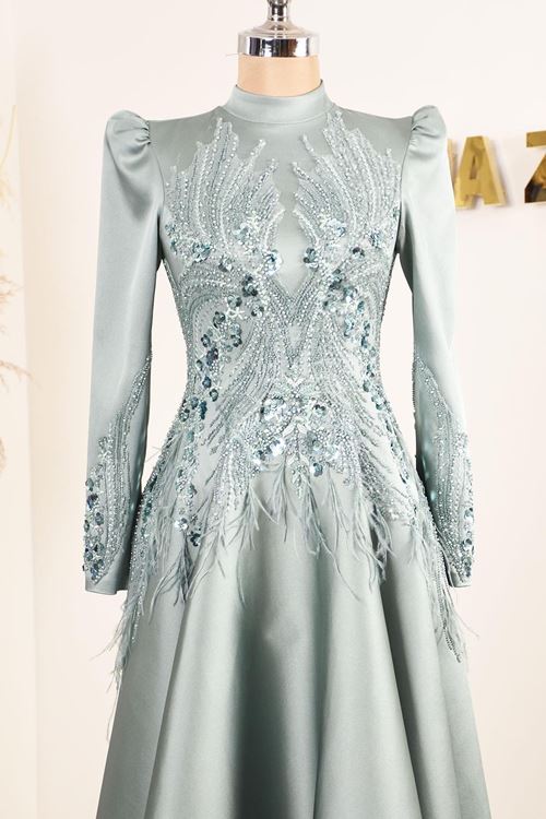 Holly Tesettür Abiye Mint Rnz210960