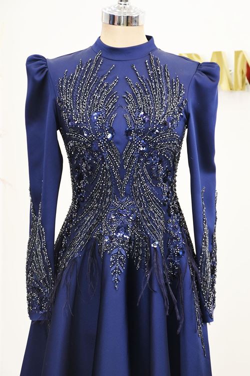 Holly Tesettür Abiye Lacivert Rnz210960